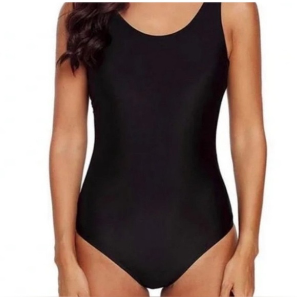 Dolfin AquaShape One Piece Swimsuit Black SZ 10 - Picture 1 of 7